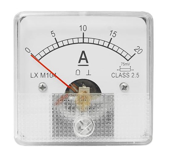 0-20 A DC Einbau Messinstrument Analog Amperemeter mit Shunt MINI 40x40x25mm